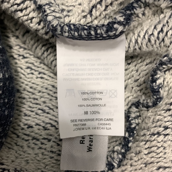 J Crew Sweatshirt Sweater Heathered Blue Twist Front Balletcore H4874 XXS - Picture 8 of 11